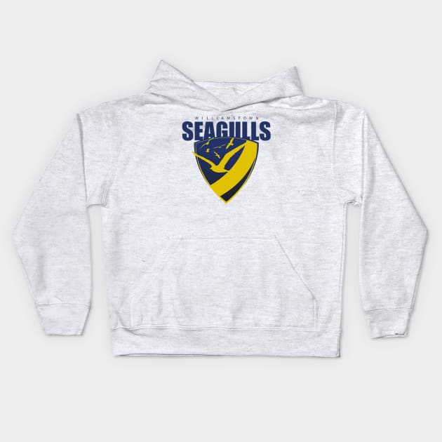 Williamstown Seagulls football club | AFL Aussie football Kids Hoodie by euror-design